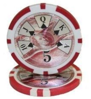 Picture of 12941 BENJAMIN FRANKLIN POKER CHIPS  14gr /5$ (roll of 25pcs)