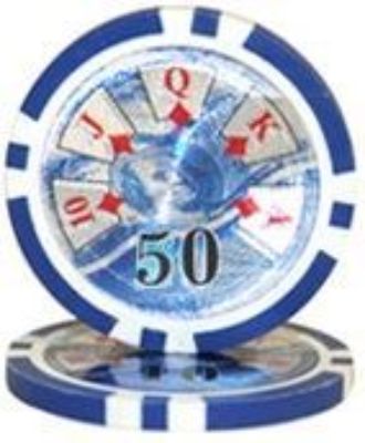 Picture of 12944 BENJAMIN FRANKLIN POKER CHIPS  14gr /50$ (roll of 25pcs)