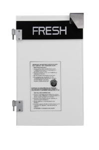 Left glass door 16oz Black (FRESH)