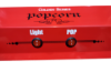 Red top for 4oz popcorn machine with popcorn graphics